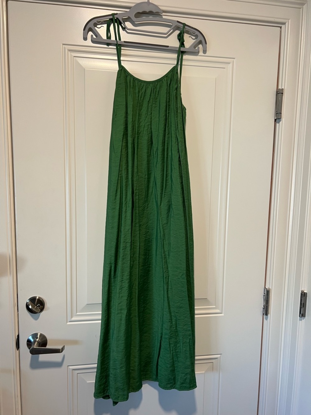 Cider Emerald Green Tie-Shoulder Maxi Dress